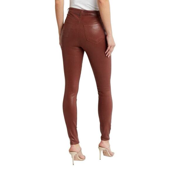 NWOT $275 L'agence Monique High Rise Skinny Jeans In Cinnamon Coated Size 25 - Picture 2 of 9